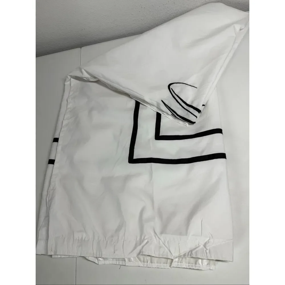 Black & White Monogrammed M Shower Curtain 70” L x 67” W